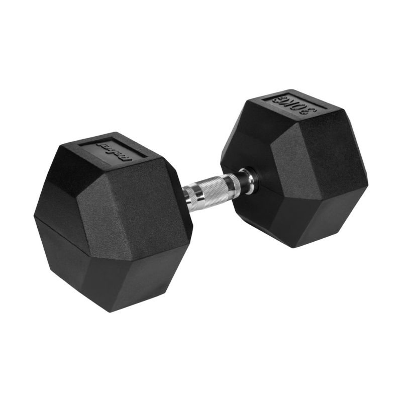 lupin-wear-ca-hex-30-kg-rubber-coated-cast-iron-dumbbell-rebel-active-2953037 HEX 30 kg rubber-coated cast iron dumbbell REBEL ACTIVE - Image 1
