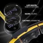 HHM21 HULA HOP BLACK/YELLOW WITH MAGNETS, TPE PROTECTION AND WEIGHT + HMS COUNTER - Image 7