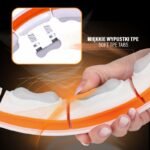 HHM21 HULA HOP WHITE/ORANGE WITH MAGNETS, TPE PROTECTION AND WEIGHT + HMS COUNTER - Image 5