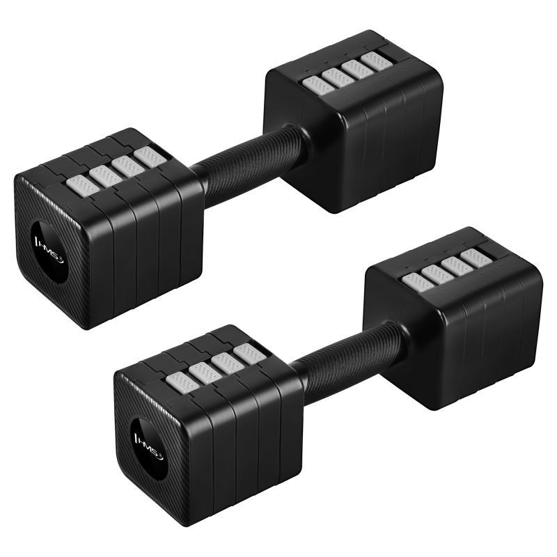 lupin-wear-ca-hl02-adjustable-dumbs-black-2-x-5-kg-hms-2762181 HL02 ADJUSTABLE DUMBS BLACK 2 x 5 KG HMS - Image 1