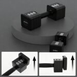 HL02 ADJUSTABLE DUMBS BLACK 2 x 5 KG HMS - Image 3