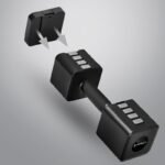 HL02 ADJUSTABLE DUMBS BLACK 2 x 5 KG HMS - Image 5