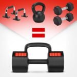 HL05 3in1 ADJUSTABLE DUMBBELL WITH SUPPORT FOR PUSH-UPS AND KETTLEBELL HMS - Image 5