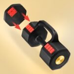 HL05 3in1 ADJUSTABLE DUMBBELL WITH SUPPORT FOR PUSH-UPS AND KETTLEBELL HMS - Image 6