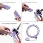 Hula hoop HMS HHM14 with magnets, weight and counter purple - Image 4