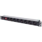 INTELLINET POWER STRIP RACK 19 X 8 1U SCHUKO 3M FUSE 713986