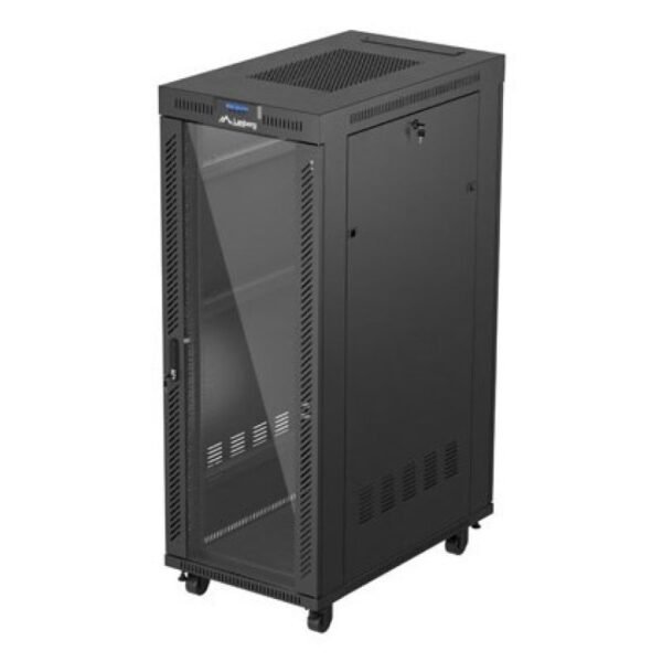 Lanberg 19" 32U 600x1000 black floor-standing rack cabinet with glass doors (flat pack)