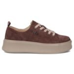 Leather platform sneakers, white, Filippo DP6122 - Image 2