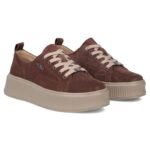 Leather platform sneakers, white, Filippo DP6122 - Image 5