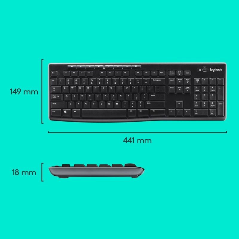 lupin-wear-ca-logitech-mk270-membrane-keyboard-920-004508-usb-2-4-ghz-radio-black-2328936 Logitech MK270 Membrane Keyboard 920-004508 (USB (2.4 GHz Radio); black) - Image 1
