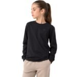 Longsleeve T-shirt for girls 4F F460 deep black 4FJWMM00TLONF460 20S