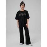 Loose T-shirt with print for girls 4F 4FJRSS26TTSHF3453-20S - Image 4