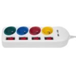 MACLEAN 4-OUTLET 2XUSB POWER STRIP MCE229W - Image 3