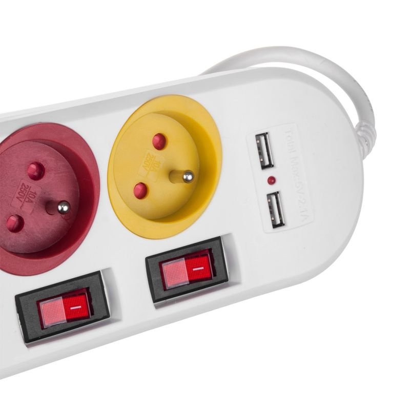 lupin-wear-ca-maclean-4-outlet-2xusb-power-strip-mce229w-2186554 MACLEAN 4-OUTLET 2XUSB POWER STRIP MCE229W - Image 1