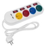 MACLEAN 4-OUTLET 2XUSB POWER STRIP MCE229W - Image 4