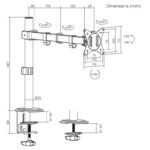 MACLEAN DESK MOUNT FOR LCD MONITOR 17-32", 9KG, VESA 75x75 AND 100x100 DOUBLE ARM MC-753N - Image 2