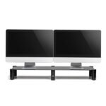 Maclean dual monitor stand, max. 20kg, tempered glass, (1029x285x127mm), MC-936 - Image 4