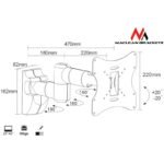 Maclean MC-503S Monitor Wall Mount (Swivel, Wall, Tilt; 23" - 42"; Max. 30kg) - Image 3