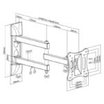 Maclean MC-719 TV wall mount (Swivel, wall, tilt; 13" - 27"; max. 15kg) - Image 4