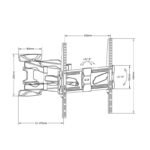 Maclean MC-781 TV wall mount (Swivel, wall, tilt; 26" - 55"; max. 45kg) - Image 2