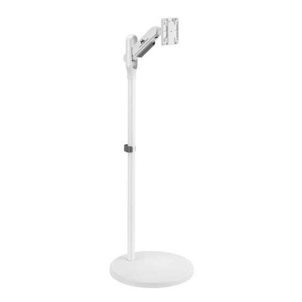 Maclean Mobile Floor Stand for Monitor/TV, Gas Spring, 17"-35", 2-10kg, White, MC-970W