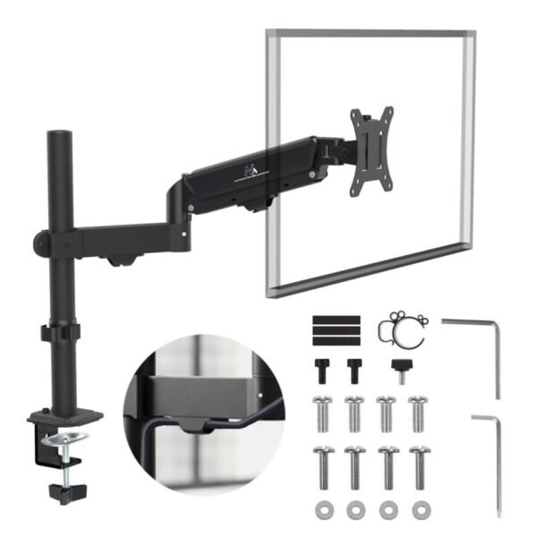 MACLEAN MONITOR MOUNT, GAS SPRING, 17"-32", 2-10KG, BLACK MC-135