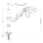 MACLEAN MONITOR MOUNT, GAS SPRING, 17"-32", 2-10KG, BLACK MC-135 - Image 4