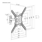 MACLEAN MOUNT / HANGER FOR TV OR MONITOR, MAX. 23-65", MAX. LOAD 30KG, UNIVERSAL, MAX. VESA 400X400 MC-758 N - Image 5