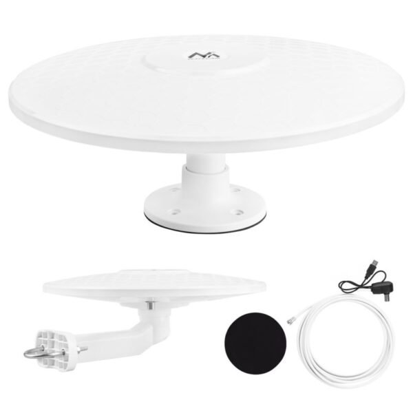 MACLEAN OMNIDIRECTIONAL ANTENNA DVB-T/T2 HEVC, ACTIVE, CAMPER, CENTRAL CABLE MOUNTING MCTV-104