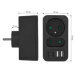 MACLEAN POWER SOCKET X2 + 4XUSB, SPLITTER WITH 2 SOCKETS, 2XUSB A, 2XUSB C PD 20W, 1X16A + 1X6A MCE249 F/B - Image 6