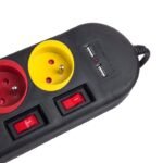 MACLEAN POWER STRIP 4 OUTLETS 2XUSB MCE229B - Image 3