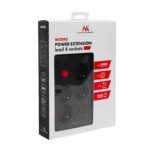 MACLEAN POWER STRIP, EXTENSION CORD 4 OUTLETS + 3XUSB, 110-240V AC 50/60HZ, 2.1A MAX 2500W, 3M, BLACK, MCE393 B - Image 3
