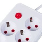 MACLEAN POWER STRIP, EXTENSION CORD 4 OUTLETS + 3XUSB, 110-240V AC 50/60HZ, 2.1A MAX 2500W, 3M, WHITE MCE393 W - Image 6