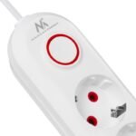 MACLEAN POWER STRIP EXTENSION CORD 5 OUTLETS + 3XUSB, 110-240V AC 50/60HZ, 2.1A MAX 2500W, 1.5M, WHITE MCE395W - Image 5