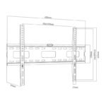 MACLEAN TV MOUNT MAX VESA 600X400, 32-100", 80KG MC-419