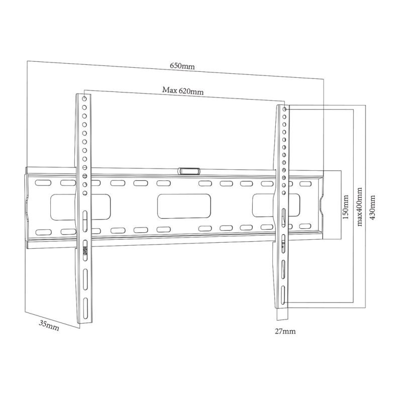 lupin-wear-ca-maclean-tv-mount-max-vesa-600x400-32-100-80kg-mc-419-2761549 MACLEAN TV MOUNT MAX VESA 600X400, 32-100", 80KG MC-419 - Image 1