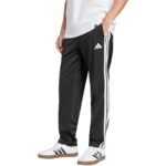 Mens adidas 3-Stripes Tricot Regular-Fit Open Hem Pants Black JI8802