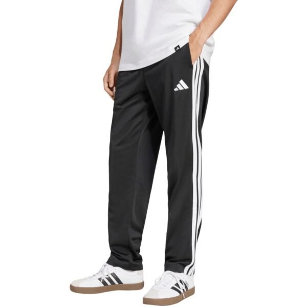 Mens adidas 3-Stripes Tricot Regular-Fit Open Hem Pants Black JI8802