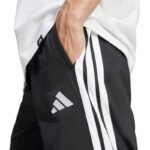 Mens adidas 3-Stripes Tricot Regular-Fit Open Hem Pants Black JI8802 - Image 5