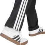 Mens adidas 3-Stripes Tricot Regular-Fit Open Hem Pants Black JI8802 - Image 6