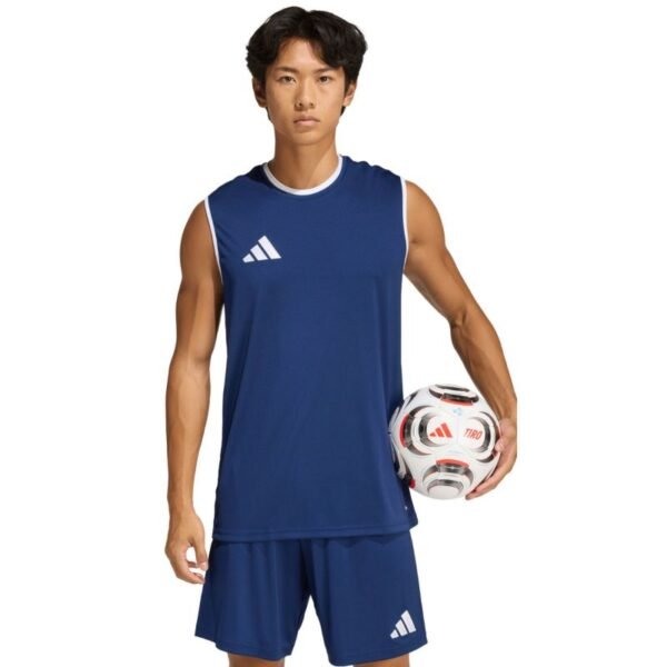 Mens adidas Entrada 26 Sleeveless Jersey Navy Blue KB3930