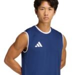 Mens adidas Entrada 26 Sleeveless Jersey Navy Blue KB3930 - Image 5