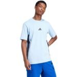 Mens adidas Essentials 3 Stripes T-shirt blue JE6397 - Image 4