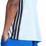 Mens adidas Essentials 3 Stripes T-shirt blue JE6397 - Image 6