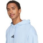 Mens adidas Essentials Feelcozy Hoodie, light blue IN6064 - Image 4