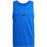 Mens adidas Essentials Small Logo Tank Blue JE8978 - Image 2