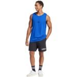 Mens adidas Essentials Small Logo Tank Blue JE8978 - Image 7