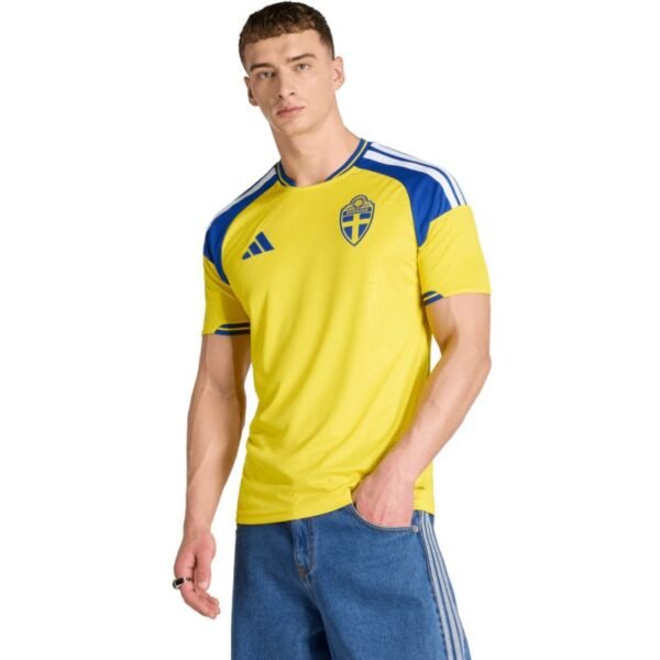 Mens adidas Sweden 26 Home Jersey yellow and blue JM5814