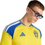 Mens adidas Sweden 26 Home Jersey yellow and blue JM5814 - Image 6