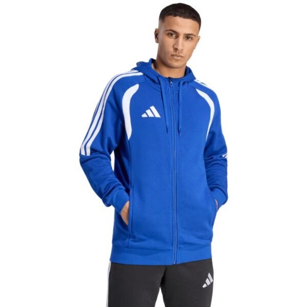 Mens adidas Tiro 26 League Sweat Full Zip Hoodie Blue KF9105